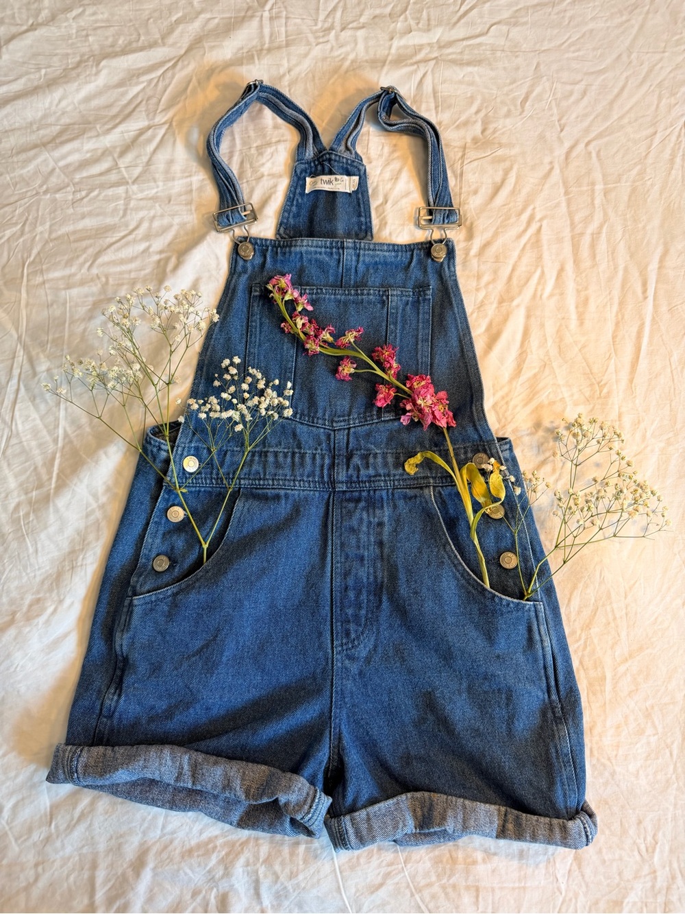 twik Blue Denim Short Overalls